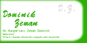 dominik zeman business card